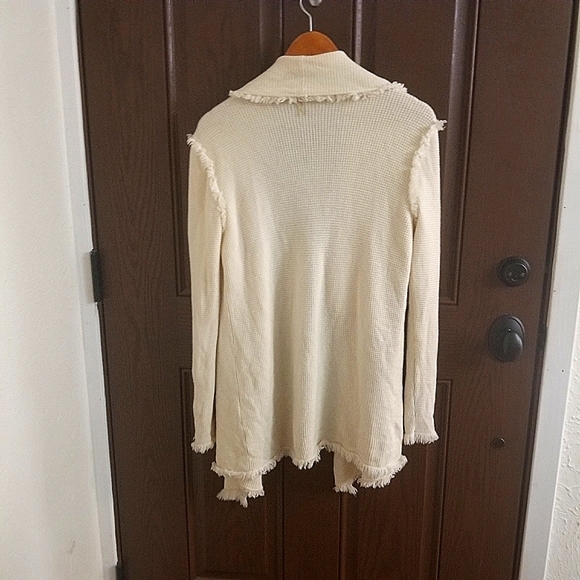 Michael Kors Open Fly Away Fringed Cardigan - Picture 5 of 8